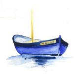 barque bleue