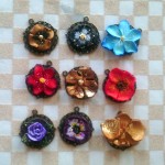 pendentifs fleurs fimo